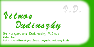 vilmos dudinszky business card